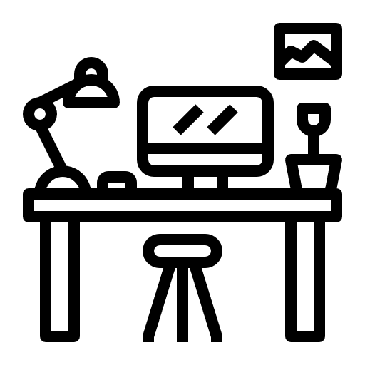 Workplace workplace computer desk icon