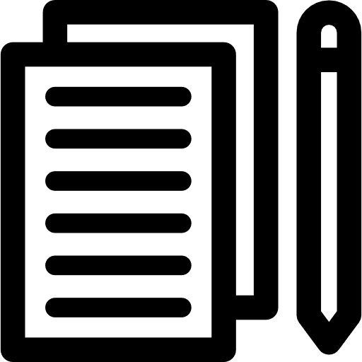 Documentation signature document contract icon