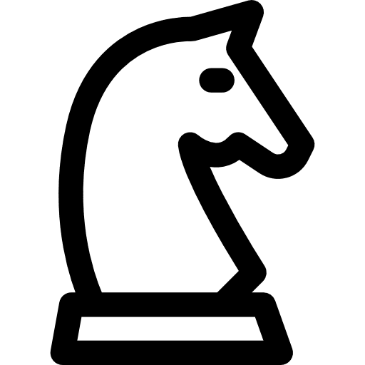Strategy horse piece sports icon
