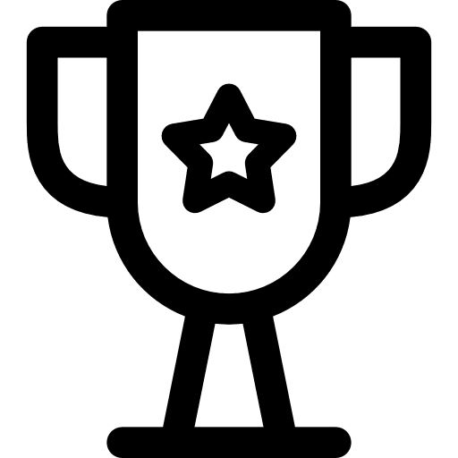 Trophy cup award champion icon