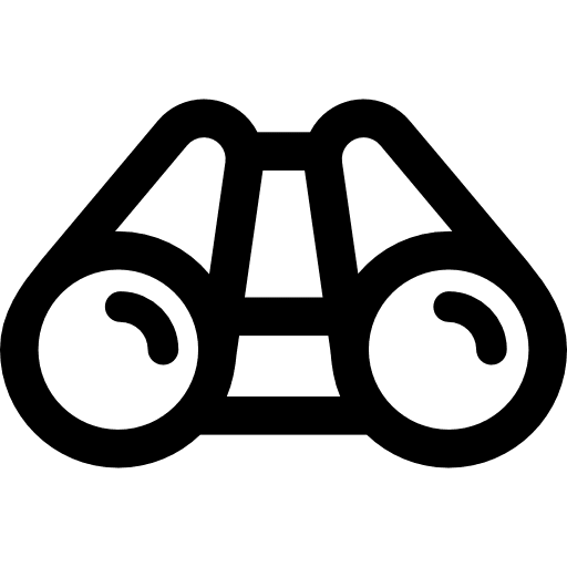 Binoculars outlook see tools and utensils icon
