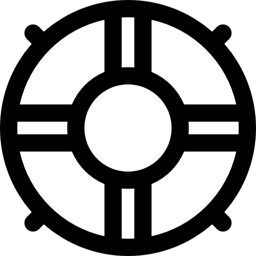 Lifebuoy lifeguard floating security icon