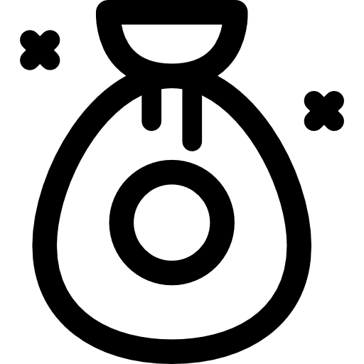 Money bag savings currency bank icon