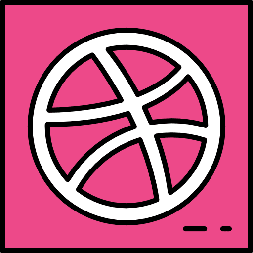 Dribbble social media social network logo icon
