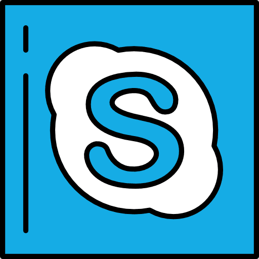 Skype social network skype video call icon
