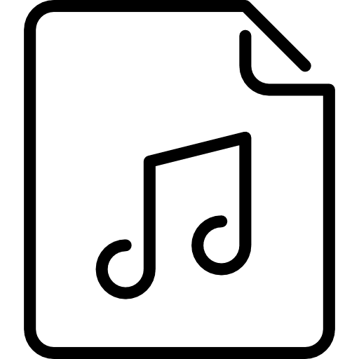 Audio file files and folders files formats icon