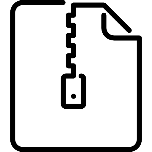 Zip files and folders zip files icon