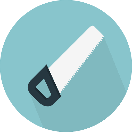 Saw cogs tools and utensils cutting icon