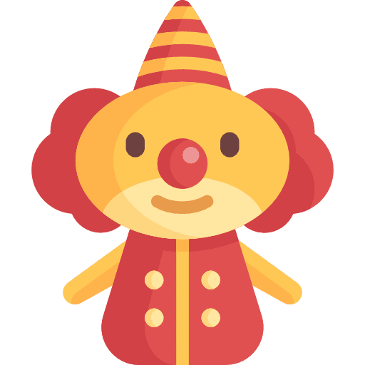 Clown doll kid and baby people icon