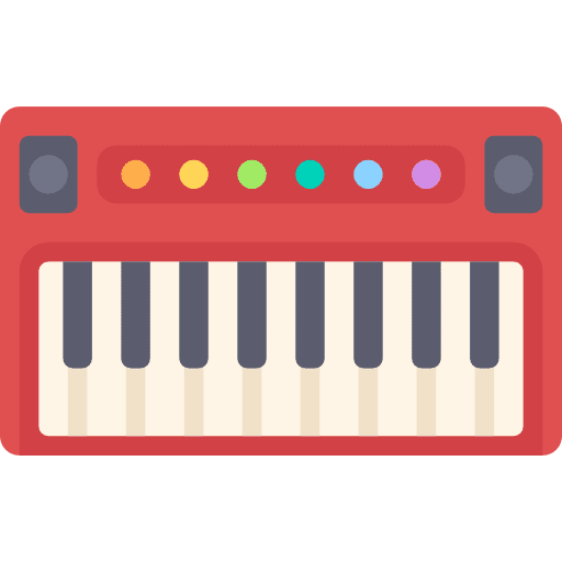 Synthesizer musical instrument keyboard piano icon