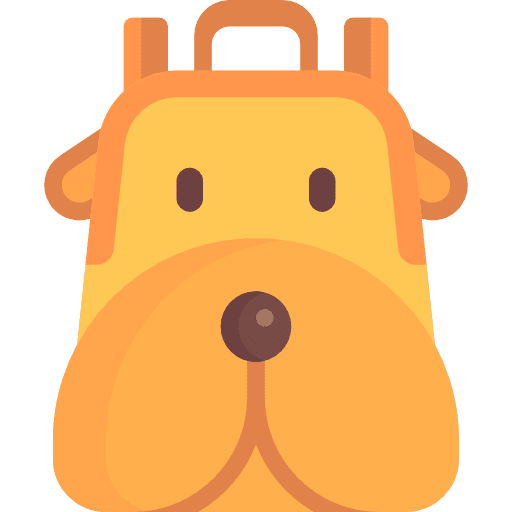 Backpack dog education childhood icon