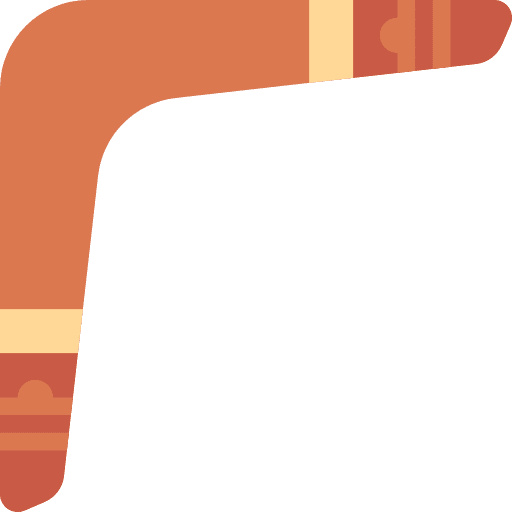 Boomerang objects australian kid and baby icon