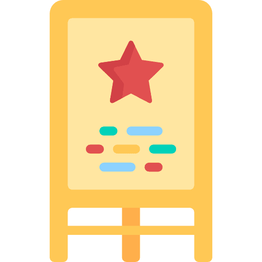 Easel tools and utensils easel kid and baby icon