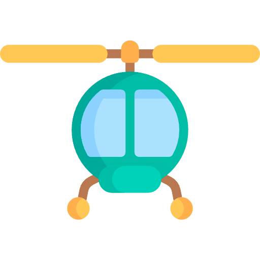 Helicopter chopper transportation aircraft icon