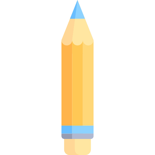 Pencil writing kid and baby school material icon