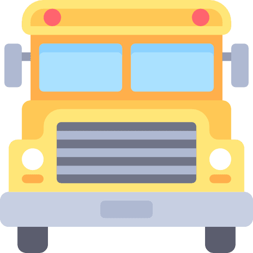 School bus transport automobile back to school icon