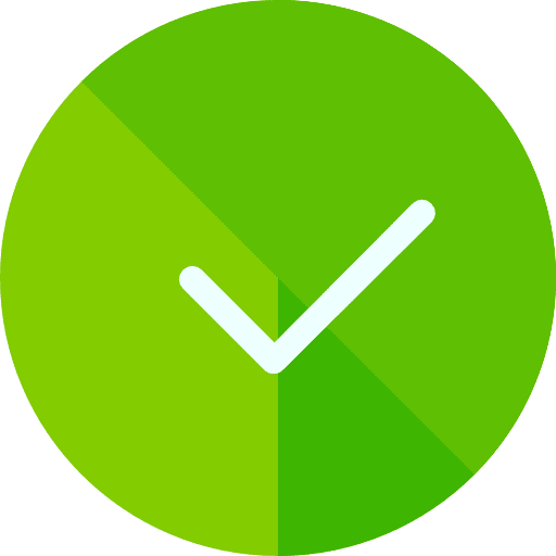 Checked green check check circle ideal icon