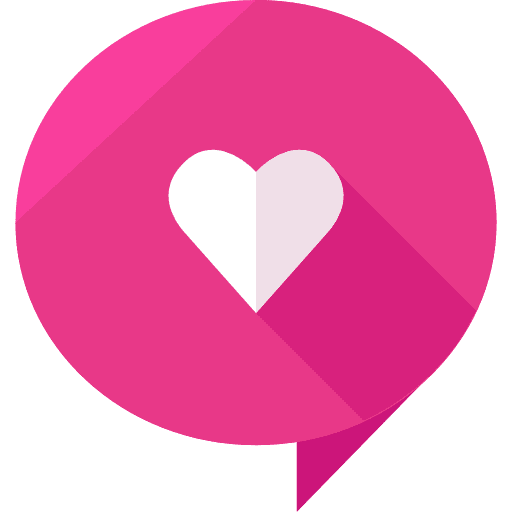 Love message chat speech bubble valentines day icon