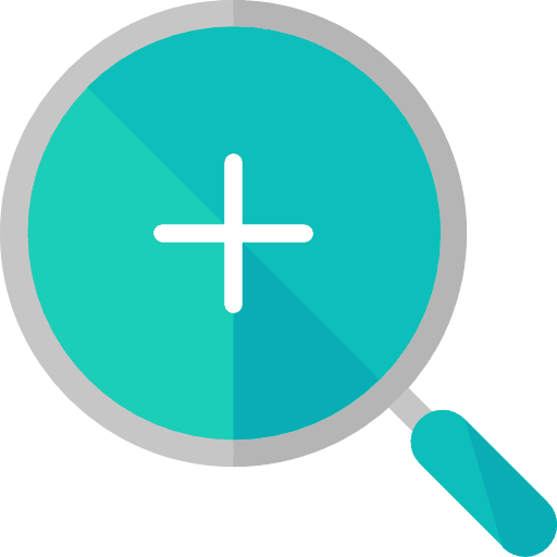 Zoom in interface magnifying glass loupe icon