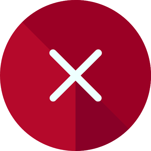 Cancel prohibition forbidden signs icon