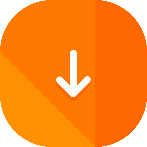 Down arrow orientation down arrow direction icon