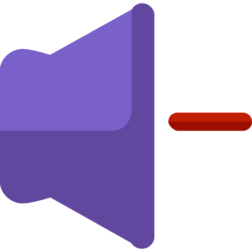 Low volume sound volume control audio icon