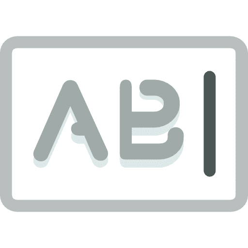 Text style option signs icon