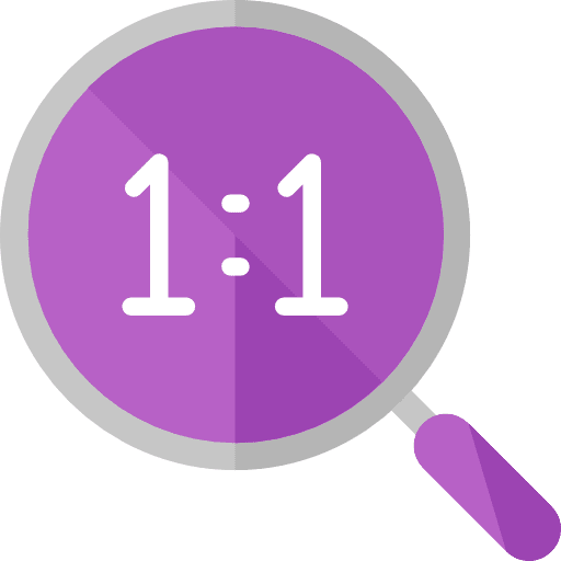 Loupe zoom detective tools and utensils icon