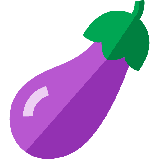 Eggplant diet food and restaurant food icon
