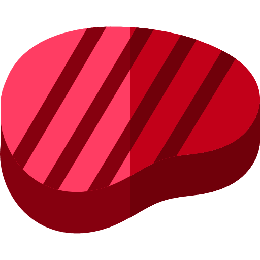 Steak grilled meat food and restaurant icon