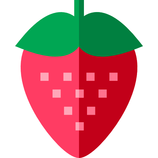 Strawberry vegetarian diet food icon