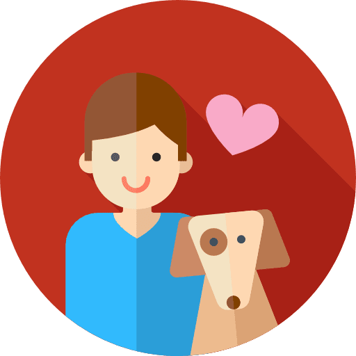 Family people pet dog icon