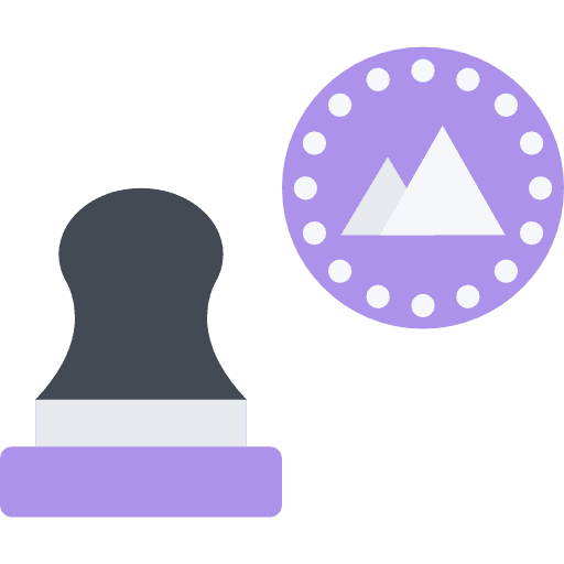 Stamp certificate stamp rubber stamp icon