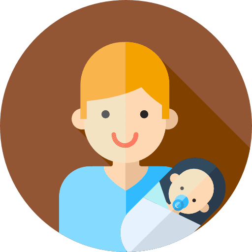 Father newborn man people icon