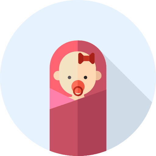 Newborn people baby baby girl icon