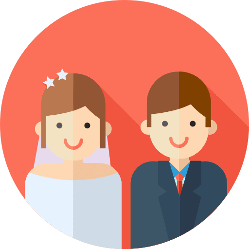 Newlyweds newlyweds bride family icon