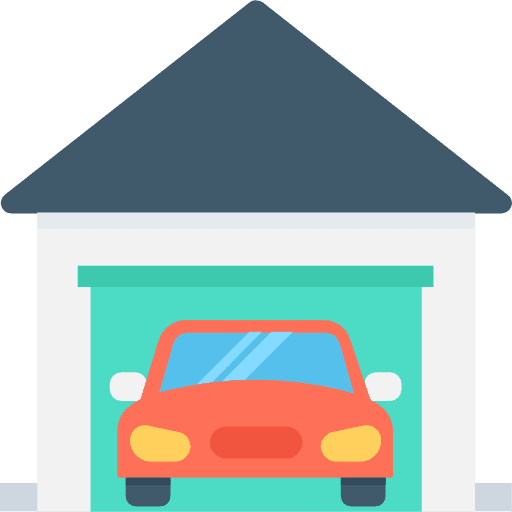 Garage transportation car business icon