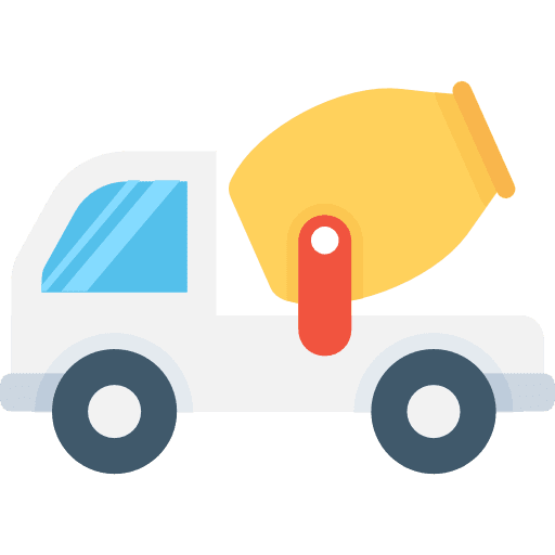 Mixer truck transportation vehicle icon