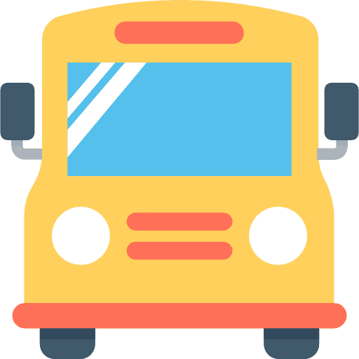 School bus vehicle back to school public transport icon