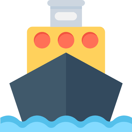 Ship vessel transportation ship icon