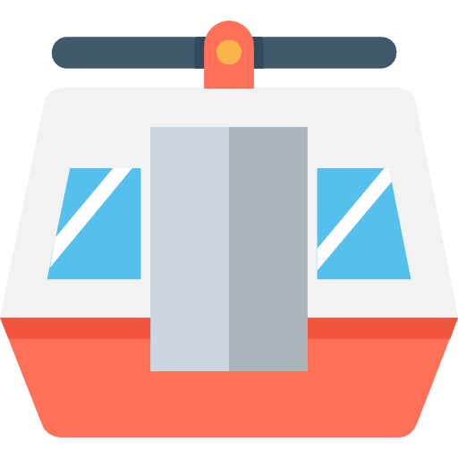 Cable car cabin cable car transport holidays icon