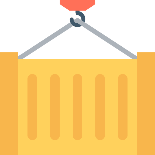 Crane shipping and delivery logistics delivery cranes icon