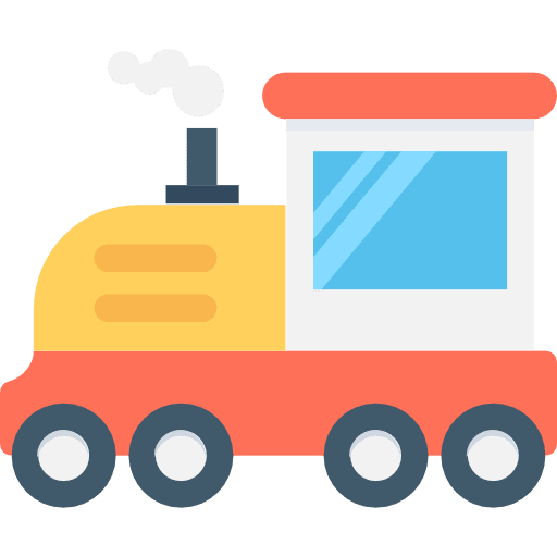 Train transport rails travel icon