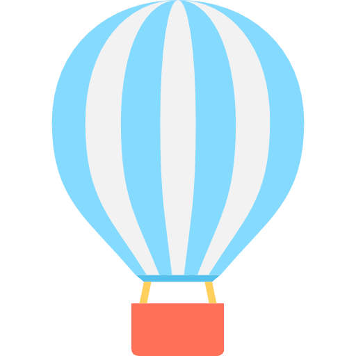 Hot air balloon transportation hot air balloon flight icon