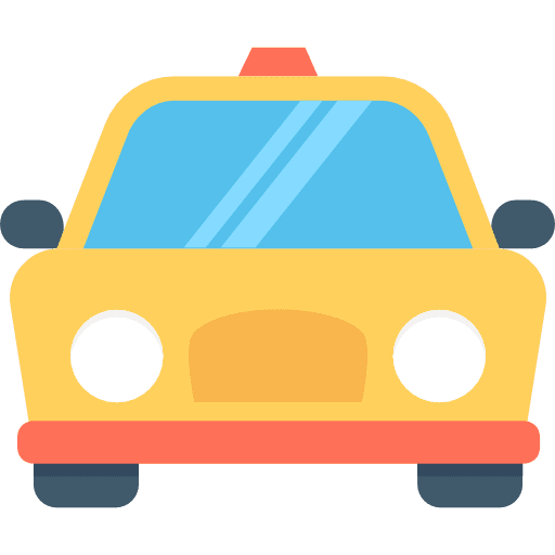 Taxi car automobile transport icon