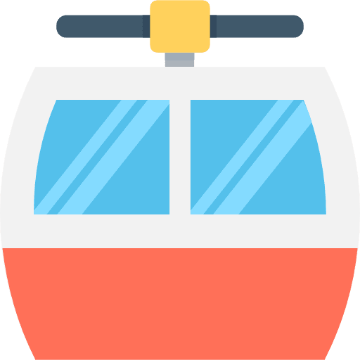 Cable car cabin cable car cabin transportation ski resort icon