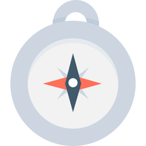 Compass tools and utensils gps interface icon