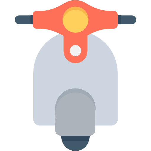 Scooter motorcycle vespa transportation icon