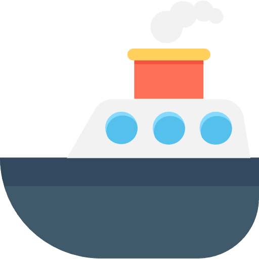 Ship boats shipping vessel icon