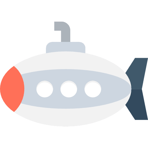 Submarine transportation nature navigate icon